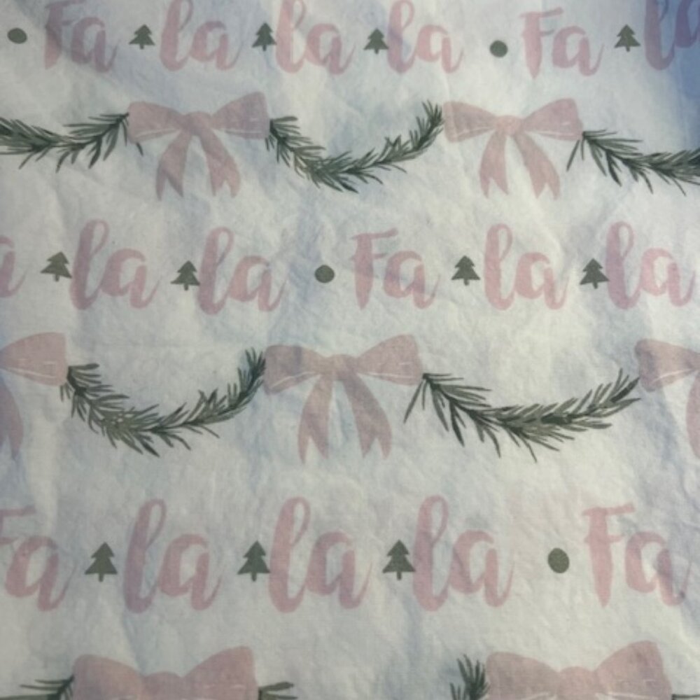 Fa la la  Pottery Barn Flat Sheet ONLY / Pink